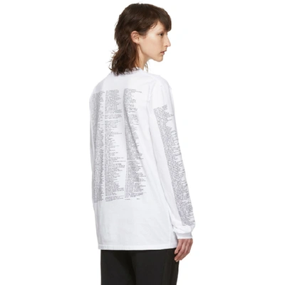 Shop Yang Li White Samizdat Reference Long Sleeve T-shirt In White/black
