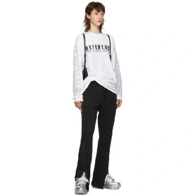 Shop Yang Li White Samizdat Reference Long Sleeve T-shirt In White/black