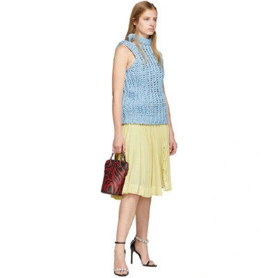 Shop Calvin Klein 205w39nyc Blue Lightweight Knit Vest In 451 Nuage
