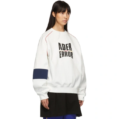 Shop Ader Error Off-white Form Logo Sweatshirt In Sc63 Ivory