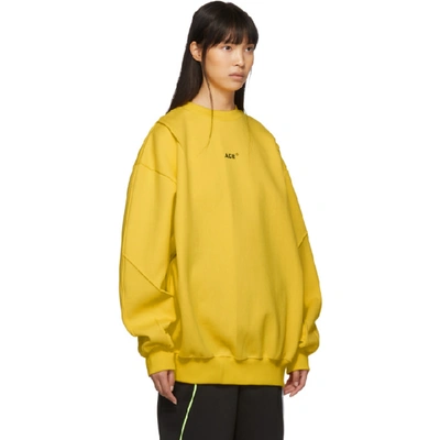 Shop Ader Error Yellow Small Logo Sweatshirt In Sc22 Yellow