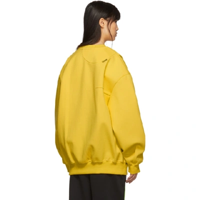 Shop Ader Error Yellow Small Logo Sweatshirt In Sc22 Yellow