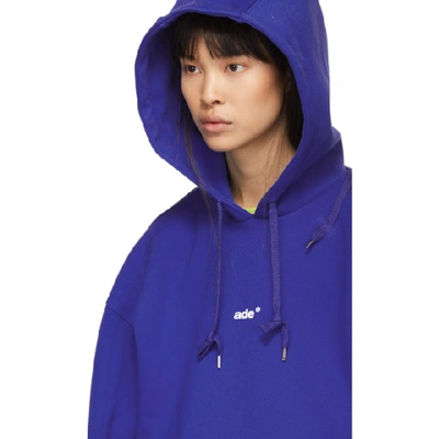 Shop Ader Error Blue Small Logo Hoodie In Sc17 Blue