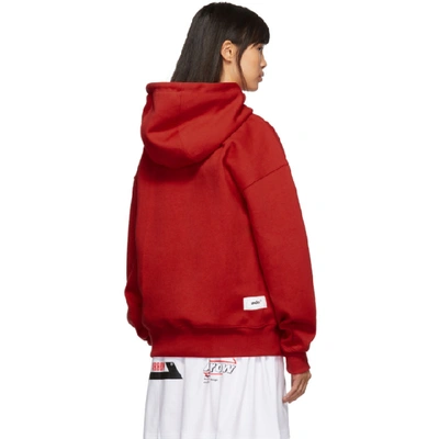 Shop Ader Error Red Small Logo Hoodie In Sc45 Red