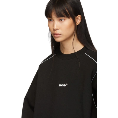 Shop Ader Error Black Thunder Sweatshirt In Sc1 Black