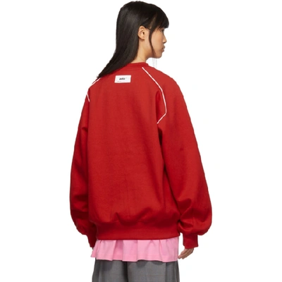 Shop Ader Error Red Thunder Sweatshirt In Sc45 Red