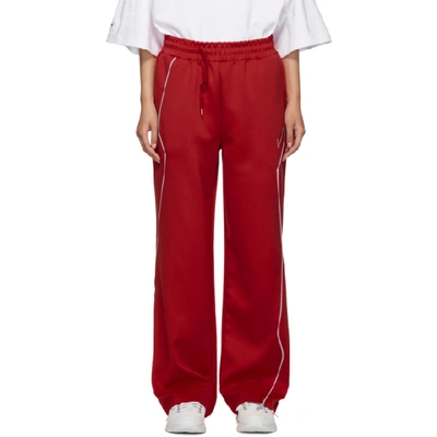 Shop Ader Error Red Thunder Track Pants In Sc45 Red
