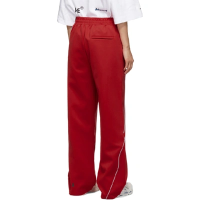 Shop Ader Error Red Thunder Track Pants In Sc45 Red
