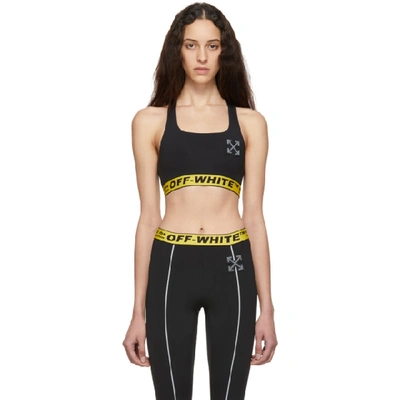 Shop Off-white Ssense Exclusive Black Workout Jersey Sport Bra In 1008 Blkmed