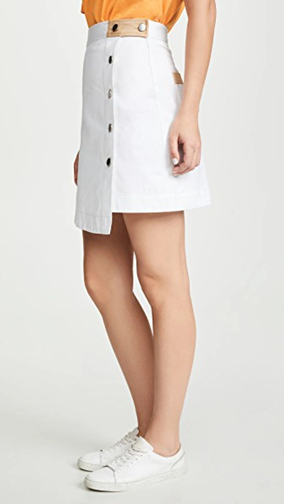 Shop Bldwn Alexis Skirt In Optic White