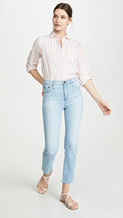Shop Ag The Isabelle High Rise Straight Crop Jeans In 26 Years Sanguine