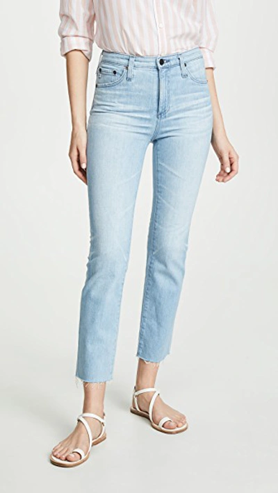 Shop Ag The Isabelle High Rise Straight Crop Jeans In 26 Years Sanguine