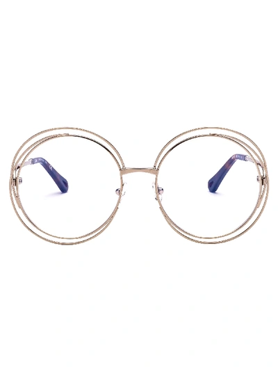 Shop Chloé Glasses In Medium Gold