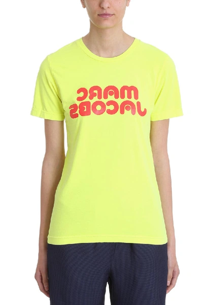 Shop Marc Jacobs Logo T-shirt In Yellow