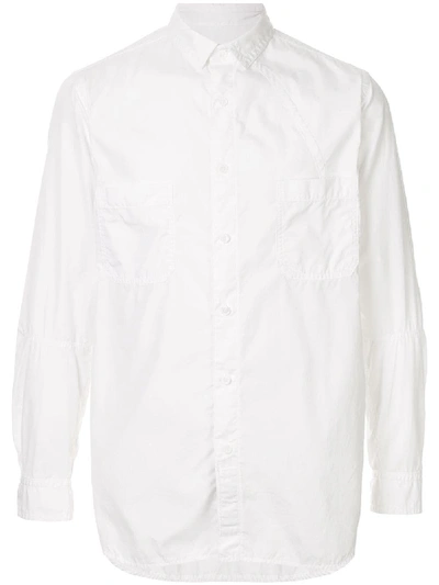 Shop Yohji Yamamoto Diagonal Seam Shirt - White
