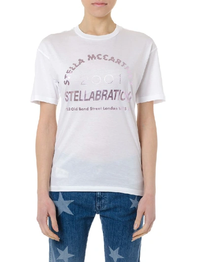 Shop Stella Mccartney Stellabration White Cotton T-shirt In Pure White