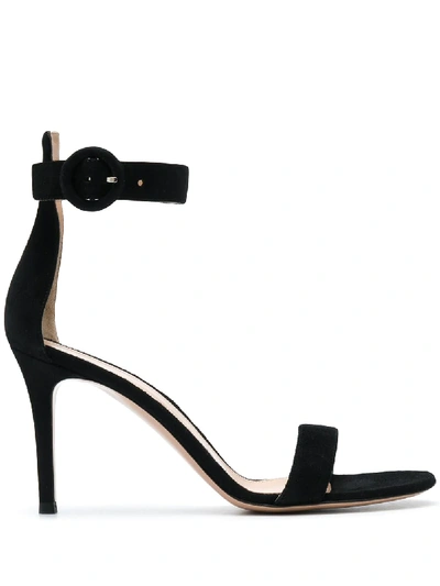 Shop Gianvito Rossi Portofino 105 Sandals - Black