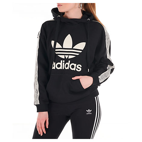 womens adidas tape hoodie