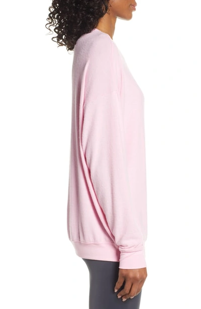 Shop Alo Yoga Soho Pullover In Flamingo Heather