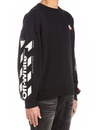 Shop Off-white Diag Split Logo Sweatshirt In Black
