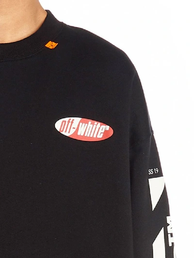 Shop Off-white Diag Split Logo Sweatshirt In Black