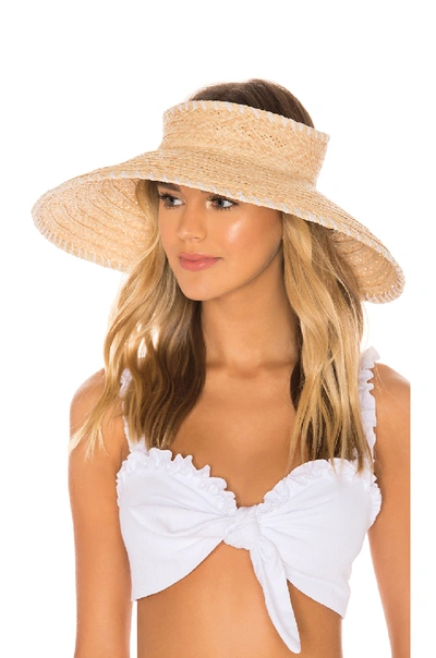 Shop Hat Attack Whipstitch Roll Up Travel Visor In White