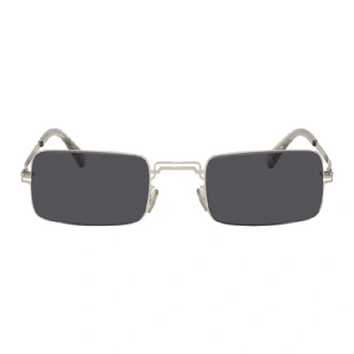 Shop Maison Margiela Silver Mykita Edition Mmcraft003 Sunglasses In 051 Sny Sil