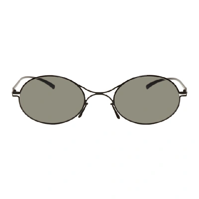 Shop Maison Margiela Black Mykita Edition Mmesse001 Sunglasses In 190 Black