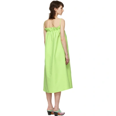 Shop Maryam Nassir Zadeh Green Glory Dress In 581 Citron