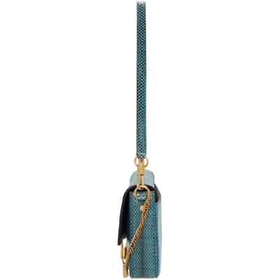 Shop Givenchy Blue Snake Small Charm Shoulder Bag In 400 Blue