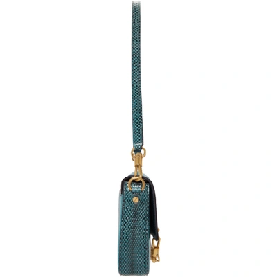 Shop Givenchy Blue Snake Small Charm Shoulder Bag In 400 Blue