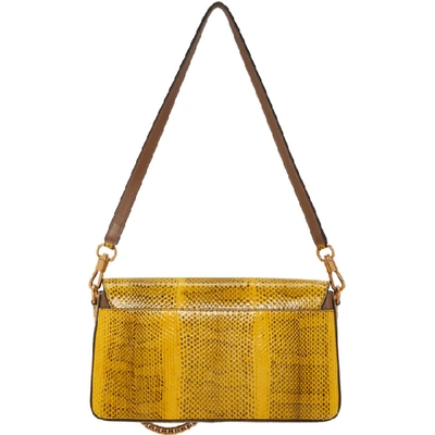 Shop Givenchy Yellow Snake Small Charm Shoulder Bag In 700 Yellow