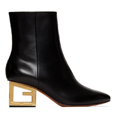 Shop Givenchy Black Triangle G Boot In 001 Black