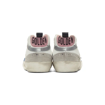 Shop Golden Goose White Polka Dot Star Mid Sneakers