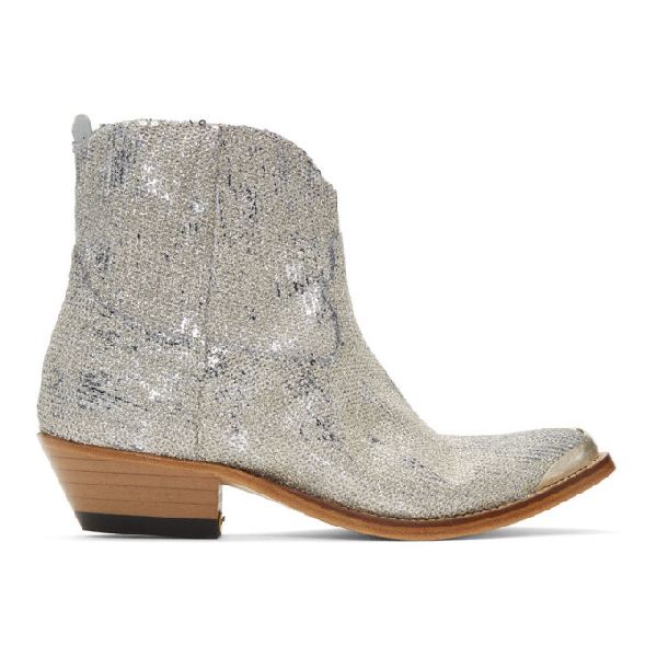 golden goose glitter boots