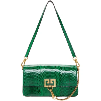 Shop Givenchy Green Snake Small Charm Shoulder Bag