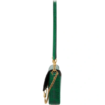 Shop Givenchy Green Snake Small Charm Shoulder Bag
