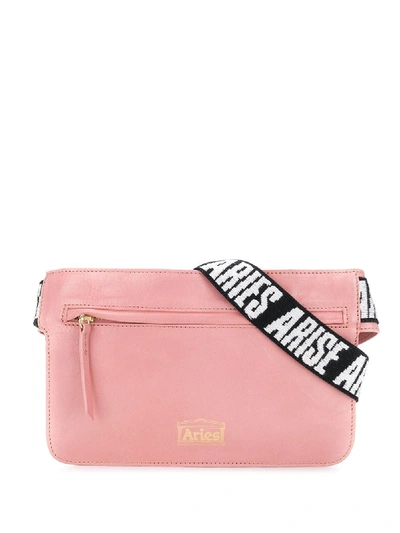 Shop Aries Logo Belt Bag - Pink