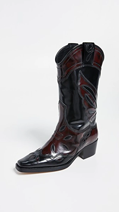 Ganni High Texas Boots In Black | ModeSens