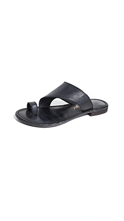 Shop Free People Sant Antoni Slides In Black