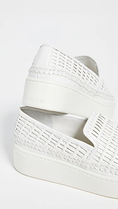 Shop Vince Stafford Platform Slip On Sneakers In Off White