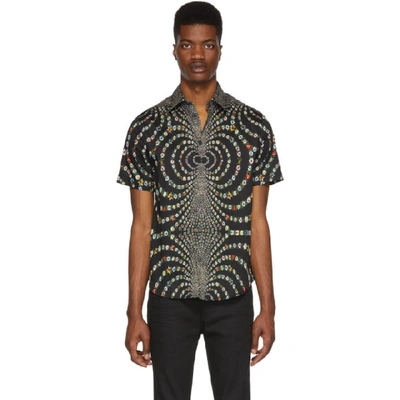 Shop Givenchy Black Mirrored Daisy Shirt In 001 Black