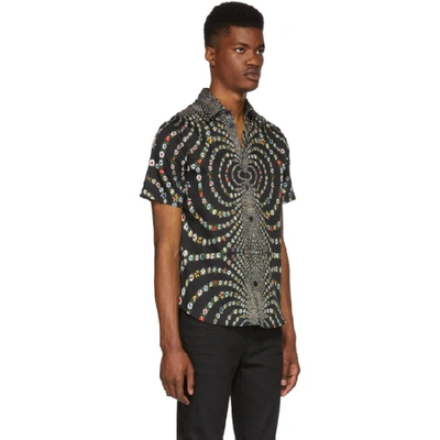 Shop Givenchy Black Mirrored Daisy Shirt In 001 Black