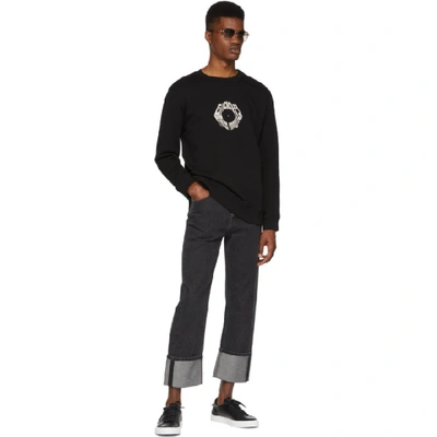 Shop Givenchy Black Eagle Sweatshirt In 001 Black