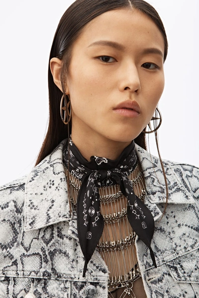 Shop Alexander Wang Cropped Python Vest In Faded Python