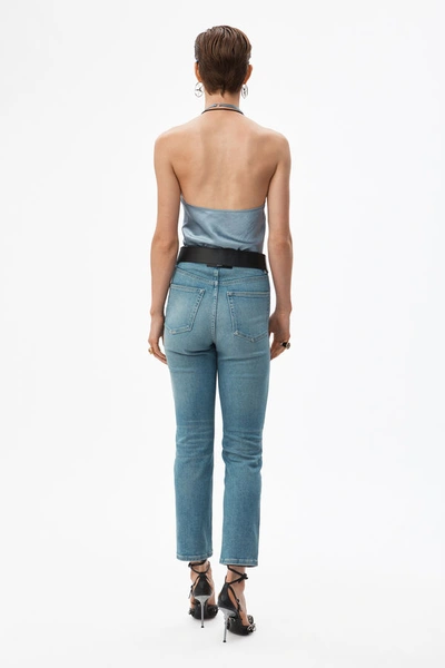 Shop Alexander Wang Wake Flex Slim Jeans In Vintage Light Indigo