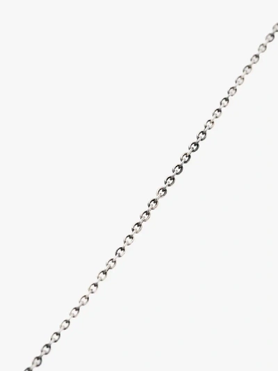 Shop Lyly Erlandsson Silver Tone Oval Flower Charm Chain Necklace In Metallic