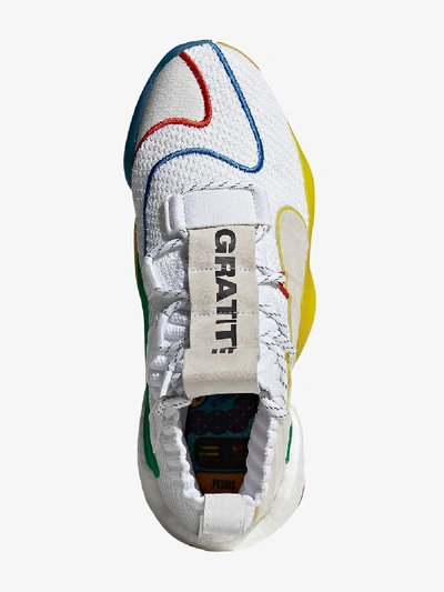 Shop Adidas Originals By Pharrell Williams Adidas By Pharrell Williams White And Multicoloured Crazy Byw Lvl Sneakers