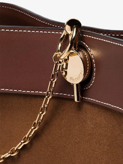 Shop Jw Anderson Brown Chestnut Keys Leather Tote