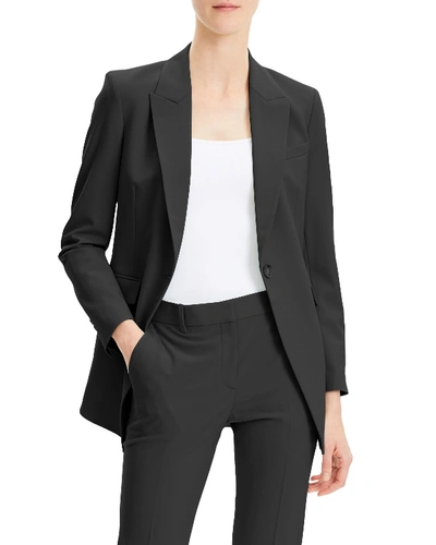 Shop Theory Etiennette Wool Blazer In Black